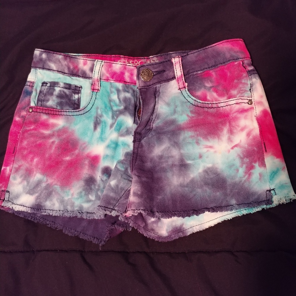 Tie dye print shorts
